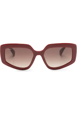 Max Mara Lentes del sol con armazón cuadrada y placa del logo