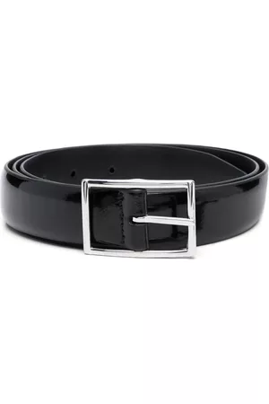 DELL'OGLIO Hombre Cinturones - Cinturón de charol con hebilla rectangular