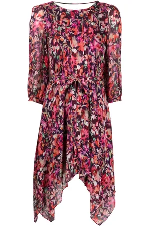 Patrizia Pepe Vestido corto con estampado floral y cinturón