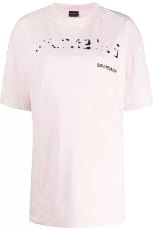 Balenciaga Mujer Estampadas - Oversized logo-print T-shirt