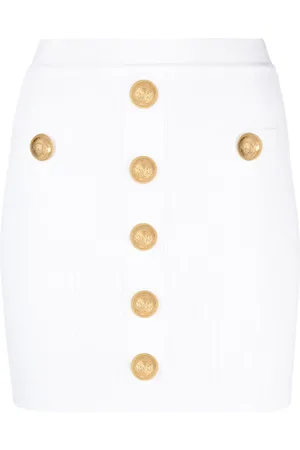 Balmain Falda corta tejida de canalé