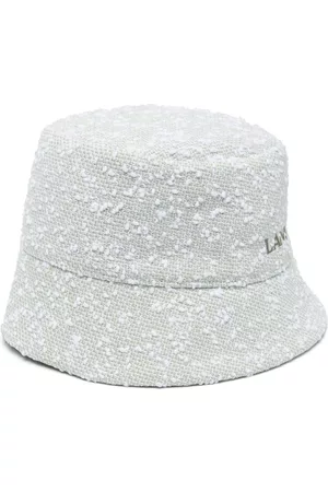 Lanvin Mujer Sombreros - Logo-embroidered tweed bucket hat