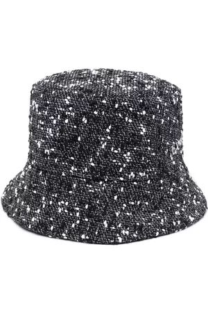 Lanvin Mujer Sombreros - Logo-embroidered tweed bucket hat