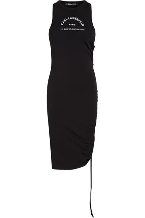 Karl Lagerfeld Vestido sin mangas con logo estampado