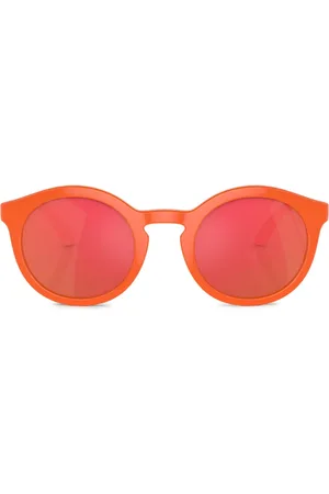 Dolce & Gabbana Lentes de sol con armazón redonda y logo estampado