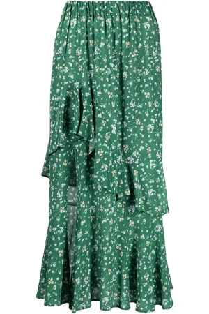 B+AB Falda a capas con estampado floral