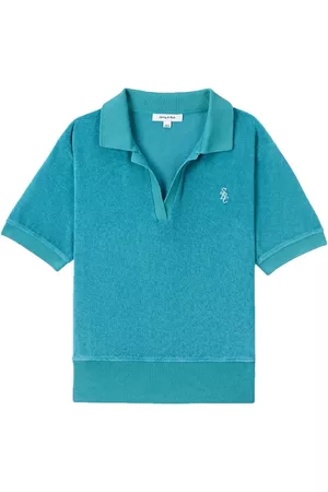 Sporty & Rich Hombre Playeras polo - Embroidered-logo terry polo shirt