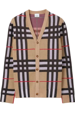 Burberry Cárdigan con cuello en V y motivo Vintage Check