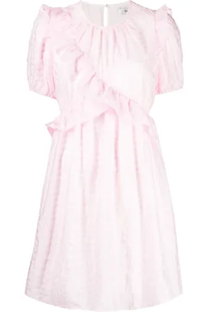 B+AB Vestido con ribete de volantes