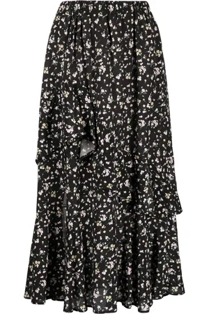 B+AB Falda a capas con estampado floral