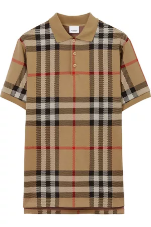 Burberry Hombre Polos vintage - Vintage Check cotton polo shirt