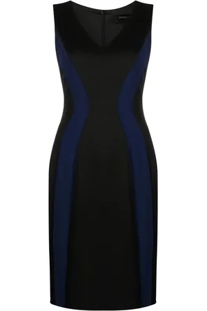 Paule Ka Vestido sin mangas con diseño de dos tonos