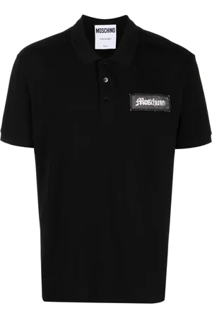 Moschino Playera tipo polo con parche del logo