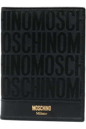 Moschino Cartera plegable con logo en jacquard