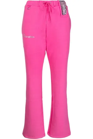 DOUBLET Pants con logo de strass