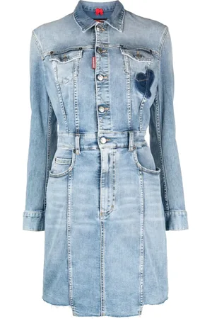Dsquared2 Vestido camisero de mezclilla con botones