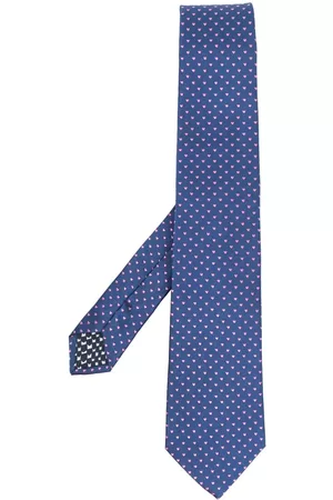 Paul Smith Hombre Pajaritas - Heart-pattern silk tie