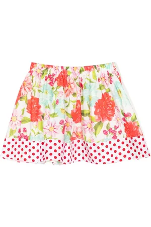 SELINIACTION KIDS Niña y chica adolescente Faldas - Floral-print pleated skirt