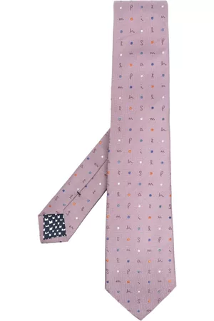 Paul Smith Hombre Pajaritas - Embroidered-design silk tie