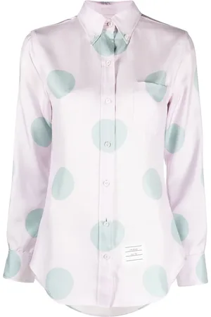 Thom Browne Camisa de seda con estampado de lunares