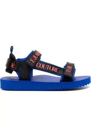 VERSACE Hombre Zapatos de vestir - Logo-print flat slides
