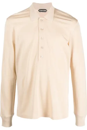 Tom Ford Playera tipo polo de piqué manga larga