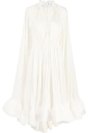 Lanvin Vestido midi con diseño de capa