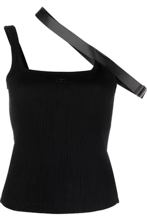 Courrèges Camiseta con detalle de tira