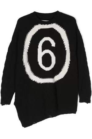 Maison Margiela Suéter asimétrico con logo en intarsia