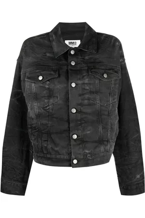 Maison Margiela Chamarra de mezclilla con efecto arrugado