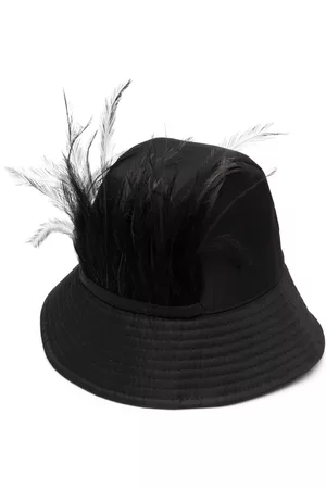 Nº21 Mujer Sombreros - Feather-detail bucket hat
