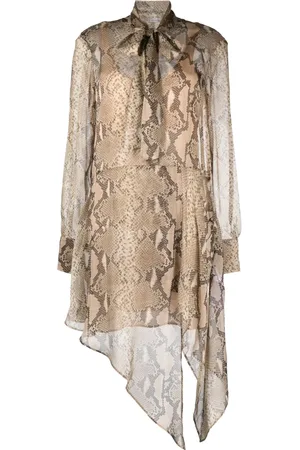 Stella McCartney Vestido midi de gasa de seda