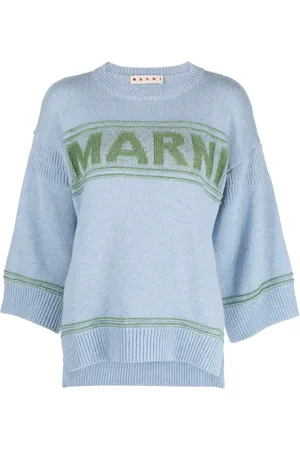 Marni Suéter con logo en intarsia