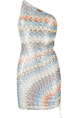Missoni Mujer Vestidos Cortos y Sexys - Striped lamé one-shoulder minidress
