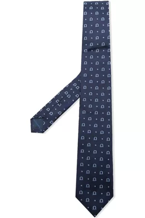 Salvatore Ferragamo Hombre Pajaritas - Monogram-print adjustable-fit tie