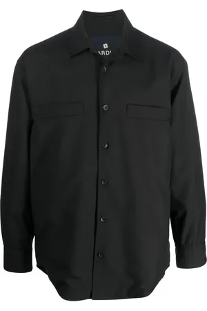 LARDINI Camisa manga larga con parche del logo