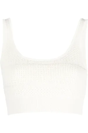 Frame Top tejido de crochet corto