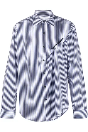 Y / PROJECT Camisa con logo bordado y motivo de rayas