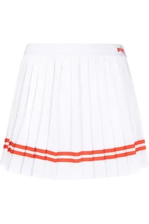Sporty & Rich Falda tennis con diseño plisado y estampado de rayas