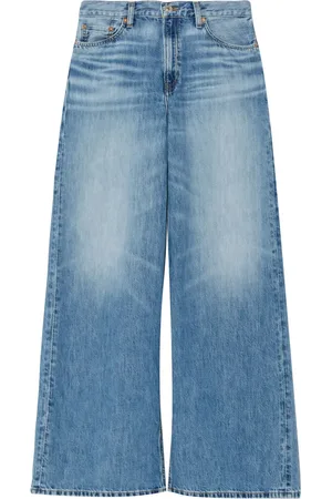 RE/DONE Jeans anchos con efecto desgastado