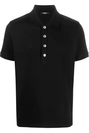 Balmain Playera tipo polo con botones
