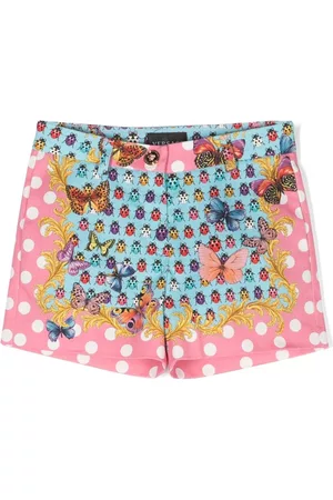 VERSACE Shorts con mariposas estampadas