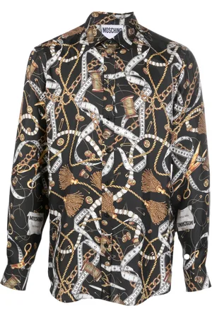 Moschino Camisa con cadenas estampadas