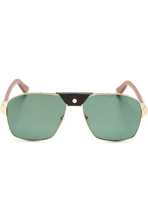 Cartier Lentes de sol con armazón estilo piloto