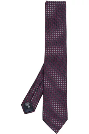 Armani Hombre Pajaritas - Quatrefoil-pattern silk tie