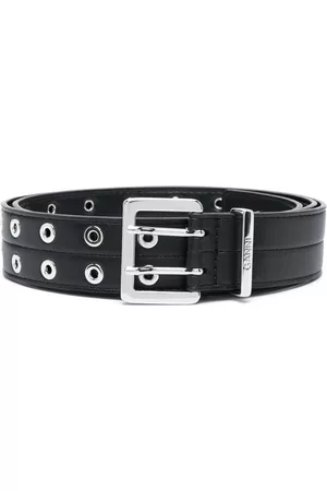Ganni Mujer Cinturones - Eyelet-detail recycled-leather belt