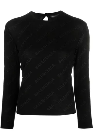 Balenciaga Mujer Estampados - Logo-print cotton sweatshirt