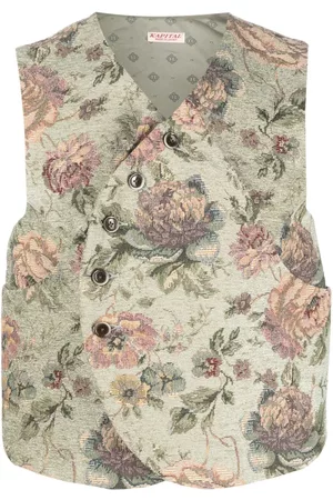KAPITAL Hombre Chalecos - Floral-print sleeveless vest