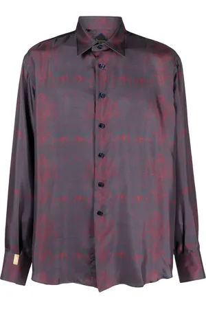 BILLIONAIRE Camisa de seda con logo estampado