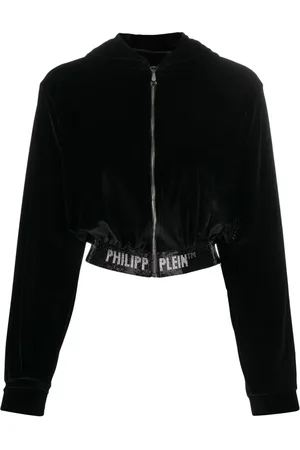 Philipp Plein Cárdigan con detalles del logo y capucha